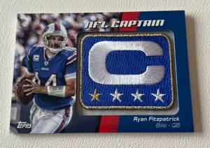 lot 261 image: Ryan Fitzpatrick 2012 Topps NFL Captains Patch #NCP-RF Football Card