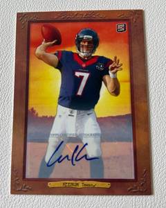 lot 268 image: Case Keenum RC Auto 169 2012 Topps Turkey Red #6, numbered 004169, Signed Rookie Football Card