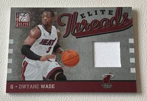 lot 271 image: Dwayne Wade Relic 99 2009Donruss Elite Threads #26, numbered 3799, Rare Basketball Card