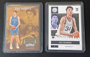 lot 272 image: Chet Holmgren 2 RC Lot, 2022-23 Contenders Rookie Stallions #20 and Chronicles Draft Picks #1 Basketball Cards