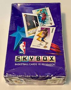 lot 21C image: 1991-92 Skybox Basketball Factory Sealed Pack Box - 36 Packs, Mint Michael Jordan NBA Cards