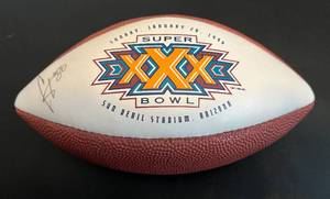 lot 14C image: Cris Carter Auto Mini Wilson Football - Super Bowl XXX - Minnesota Vikings