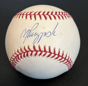 lot 18C image: A. J. Pierzynski Signed Baseball with MLB COA - Rawlings OMLB Selig Ball - Minnesota Twins