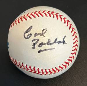 lot 34B image: Carl Pohlad Signed Baseball - Minnesota Twins Owner - Rawlings OMLB Budig Ball