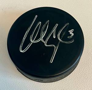 lot 50B image: Carlie Coyle Signed Hockey Puck with JSA COA - Minnesota WIld