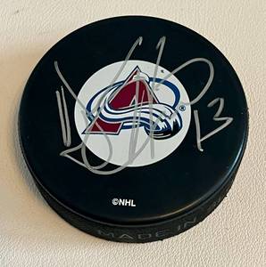 lot 52B image: Dan Hinote Signed Colorado Avalanche Hockey Puck with JSA COA