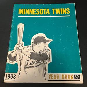 lot 46B image: 1963 Minnesota Twins Baseball Vintage Year Book
