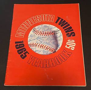 lot 49B image: 1965 Minnesota Twins Vintage Baseball Yearbook