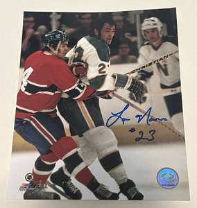 lot 63B image: Lou Nanne Signed 8x10 Photo Minnesota Wild Hockey