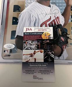 lot 65B image: Francisco Liriano Signed 8x10 Photo with JSA COA Minnesota Twins Baseball