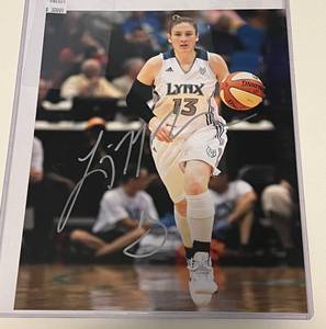 lot 66B image: Lindsey Whalen Signed 8x10 Photo with Minnesota Lynx Basketball Letter
