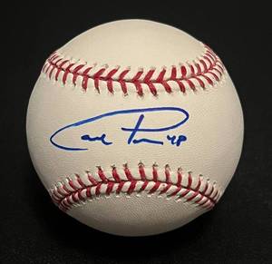 lot 64C image: Carl Pavano Signed Baseball Rawlings OMLB Selig Ball Minnesota Twins