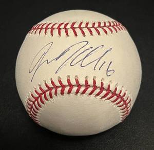 lot 80C image: Jason Kubel Signed Baseball Rawlings OMLB Selig Baseball Minnesota Twins