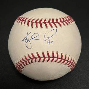 lot 88C image: Kyle Lohse Signed Baseball Rawlings OMLB Selig Ball Minnesota Twins