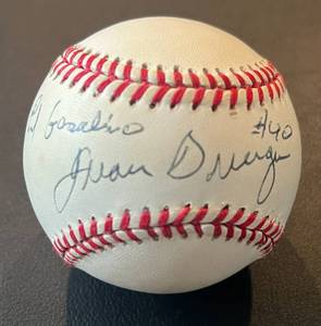 lot 107B image: Juan Berenguer Signed Baseball Rawlings OMLB Budig Ball Minnesota Twins