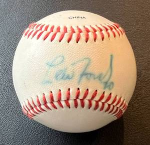 lot 101B image: Lew Ford Signed Baseball Rawlings OMLB Ball Minnesota Twins