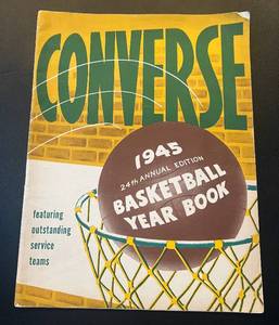 lot 82B image: 1945 Converse 24th Annual Edition Basketball Yearbook Vintage