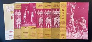 lot 84B image: 1962-1965 University of Minnesota Basketball Official Programs (8) Vintage