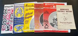 lot 87B image: University of Minnesota Gophers Football (6) 1950s Game Day Programs and 1882-1960 Minnesota Football History Vintage