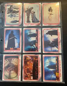 lot 202A image: Star Wars Empire Strikes Back 1980 18 Card Lot