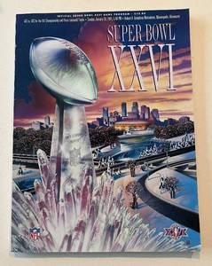 lot 114B image: Super Bowl XXVI Official Football Game Program - 1992 Minneapolis Metrodome
