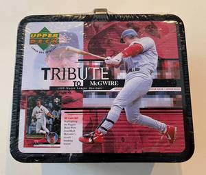 lot 206A image: Mark McGwire Tribute Upper Deck Lunch Box Set, 30 Baseball Cards, NewSealed