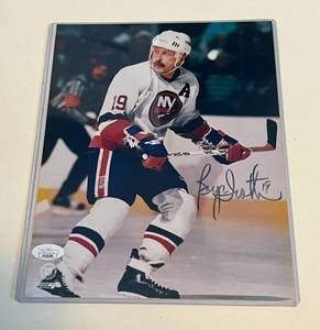 lot 266A image: Bryan Trottier Signed 8x10 Photo with JSA COA Hockey
