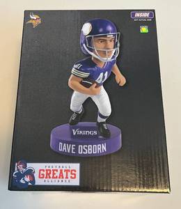lot 261A image: Dave Osborn Limited Edition Numbered Minnesota Vikings Bobblehead - New in Box