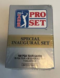 lot 260A image: 1990 PGA Tour Special Inaugural Golf Card Set Factory Sealed