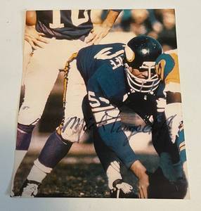 lot 274A image: Mick Tingelhoff Signed 8x10 Photo Minnesota Vikings Football