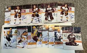 lot 273A image: (13) University of Minnesota Gophers Hockey Signed 8x10 Photos