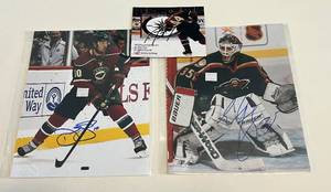 lot 270A image: (3) Minnesota Wild Signed Photos - Devin Setoguchi, Ron Miller, and Falk - Hockey