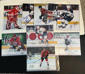 lot 57C image: (9) Signed Hockey 8x10 Photos - Brent Seabrook, Nathan Horton, Tuomo Ruuru, Andrew Ladd, Tim Cheveldac and More