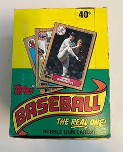 lot 38C image: 1987 Topps Baseball Pack Box - 36 Packs of Sealed Baseball Cards - Barry Bonds, Bo Jackson, Mark McGwire RCs