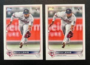 lot 69C image: Royce Lewis (2) RC Lot - 2022 Topps Update #US105 Minnesota Twins Rookie Baseball Cards