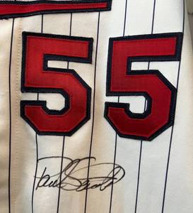 lot 4D image: Paul Sorrento 1988 Minnesota Twins Team Issued Jersey, Signed Autographed, 1988 Set 1 #55 Size 48 Baseball