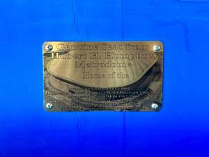lot 2A image: HHH Metrodome Seat on Legs with Stadium Plaque on Chair - Ready to use in your mancave Minnesota Twins Vikings Baseball Football