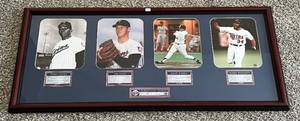 lot 3B image: Minnesota Twins Baseball All-Time Greats 19x41 Framed and Matted Piece Featuring Kirby Puckett, Kent Hrbek, Jim Kaat, and Tony Oliva - BEAUTIFUL