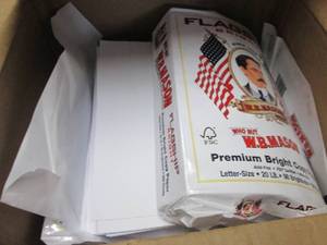 Box of open reams WB Mason Flagship...