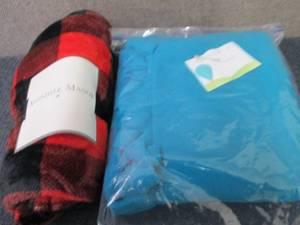 30x30 Tie Blanket, Plaid throw...