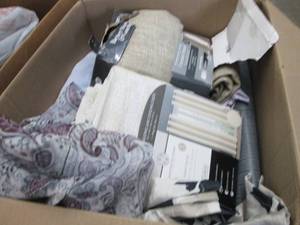 Box of Fabric Ends & Curtains...