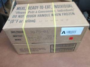 Sealed Case of 12 MREs Meal Ready ...