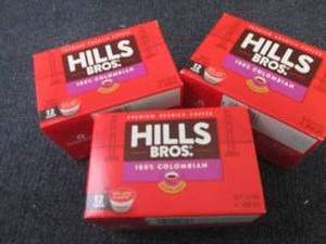 3- 12ct Hills Bros. Medium Kcups...