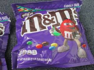 2- 18 oz Bags Dark Chocolate M&Ms...