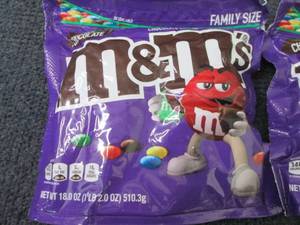 2- 18 oz Bags Dark Chocolate M&Ms...