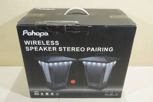 lot 146 image: Pohopa Bluetooth Waterproof Speaker Set with LED Lights