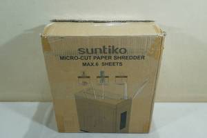 lot 180 image: Suntiko Micro-Cut Paper Shredder Max 6 Sheets