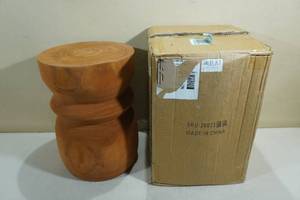 lot 183 image: Uziass Wood Tree Stump Side Table