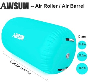 lot 24 image: Awsum Gymnastics Air Roller Tumbling Barrel -Green