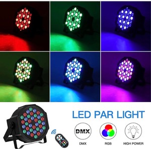 lot 32 image: 2 LED Indoor Party Lights with DMX Control Sound Activated